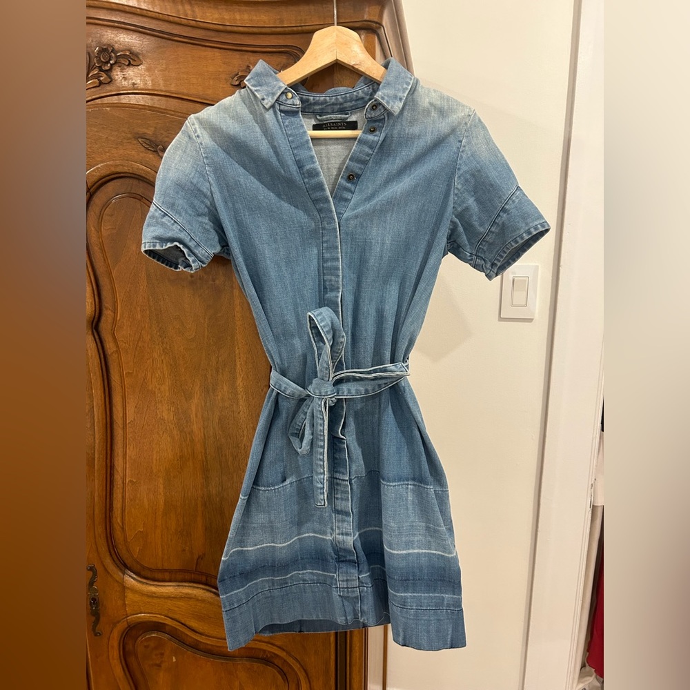 All Saints Denim Minidress